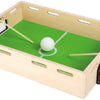Match de football de la vessie en bois à pied
