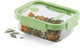 Lékué boîte de conservation alimentaire verre 1520 ml - rectangle - vert