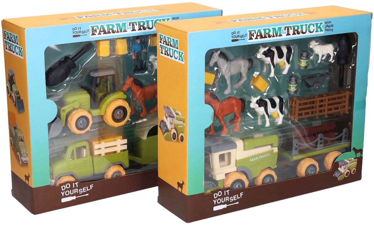 Jeu de ferme avec tracteur