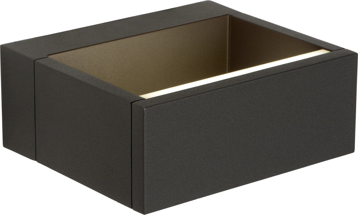 Lucide goa - applique intérieur extérieur - led - 1x10w 3000k - ip54 - anthracite