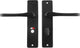 Poignée de porte Starx noire - ferrures de porte - bouclier de porte avec serrure de toilette (wc63 - 8) - poignée de porte papillon