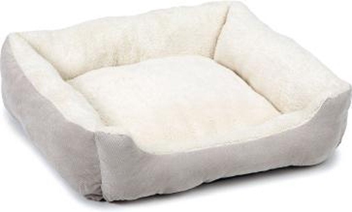 Beeztees mogina - lit pour chien - peluche - gris - 65x60x20 cm