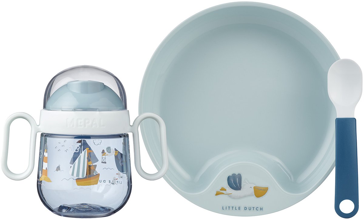 Mepal vaisselle bébé petits marins hollandais baie 3 pièces bleu
