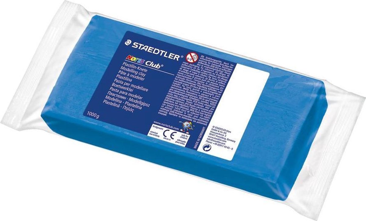 Staedtler pâte à modeler noris - bloc 1 kg bleu
