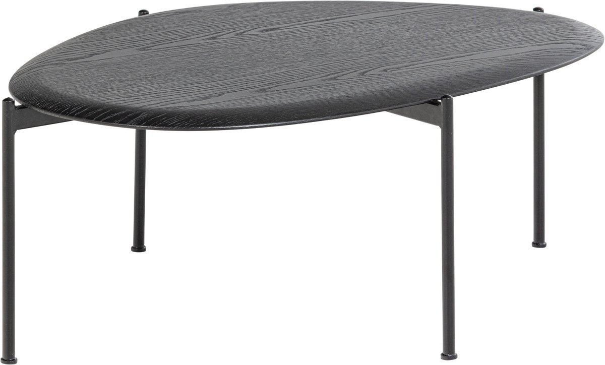 Table basse Woood kota - placage mdf - noir - 36x92x68