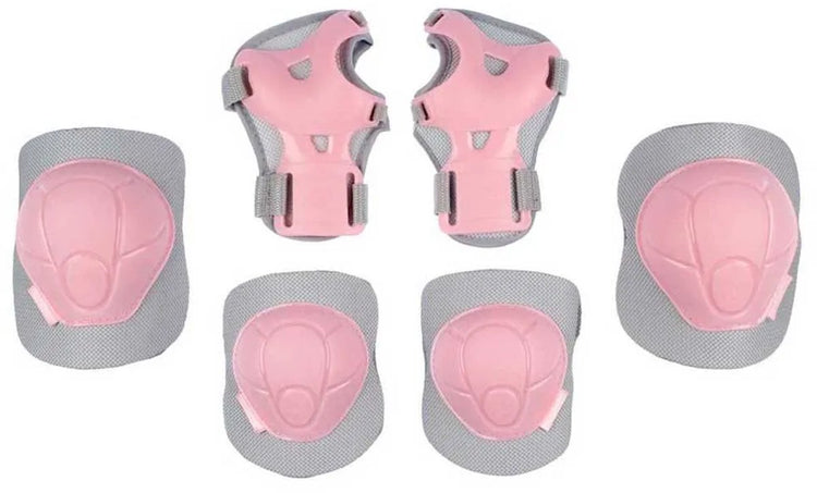 Nijdam set de protection skate enfants - rose béton - rose gris - l