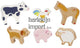 Animaux de la ferme en bois Goki, 6 pcs.