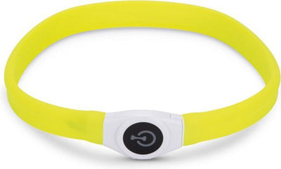 Beeztees équipement de sécurité glowy - collier pour chien - jaune - 65x2,5 cm