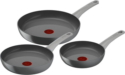 Tefal renouveler on - ensemble de poêles à frire - ø20 ø24 ø28 cm - sans pfas - céramique - convient à l'induction