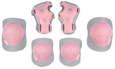 Nijdam set de protection skate enfants - rose béton - rose gris - l