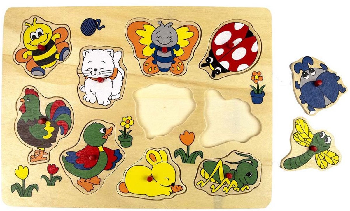 Playwood Wooden Studs Puzzle Animaux dans la maison, 10e