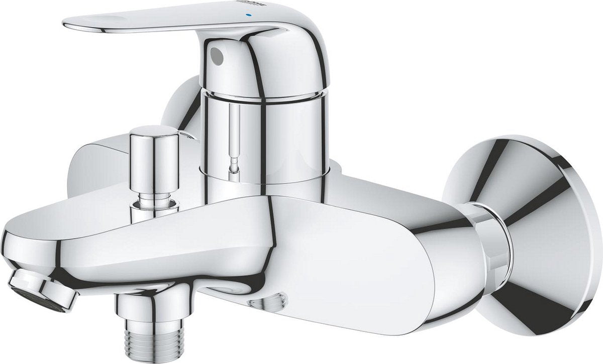 Mitigeur monocommande de bain et douche Grohe quickfix Swift - mural - levier en métal - chromé
