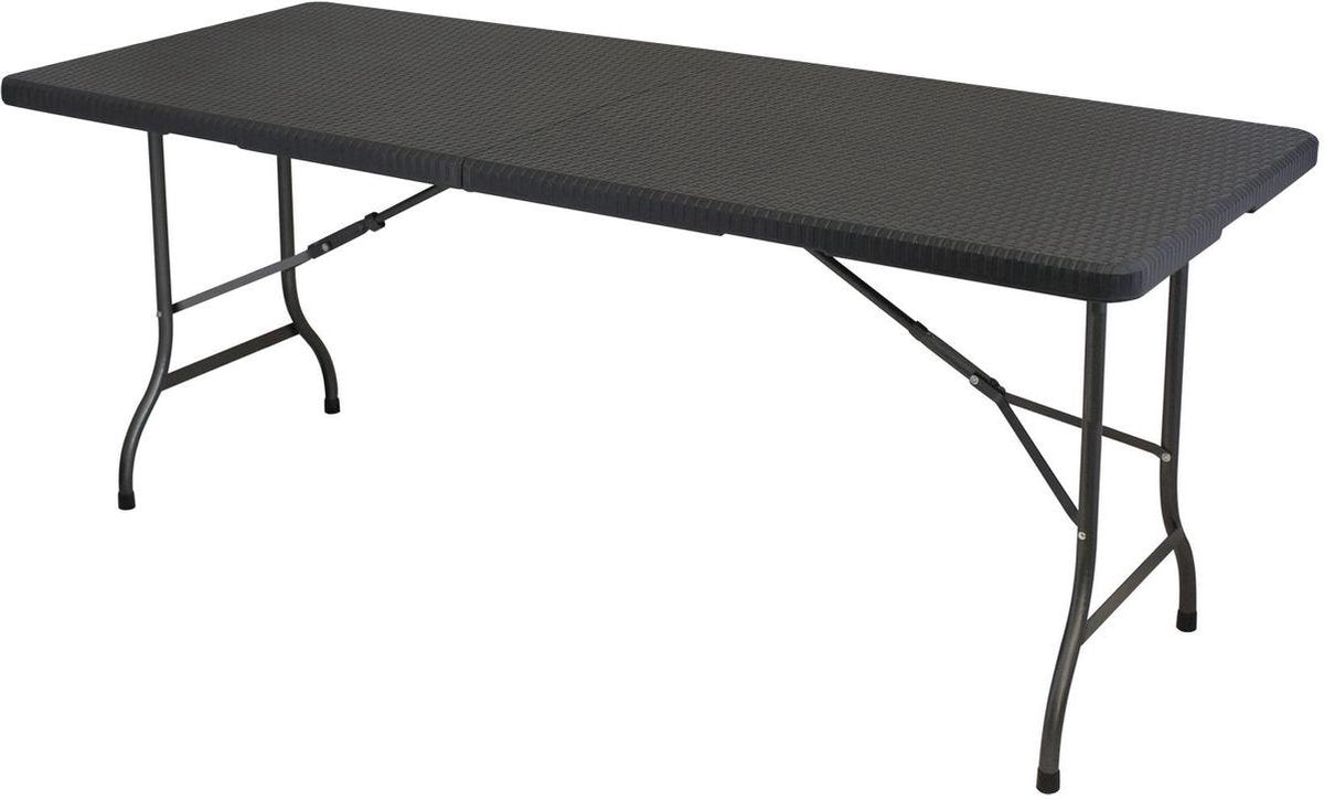 Table pavillon Eurotrail design rotin - noir