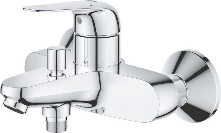 Mitigeur monocommande de bain et douche Grohe quickfix Swift - mural - levier en métal - chromé