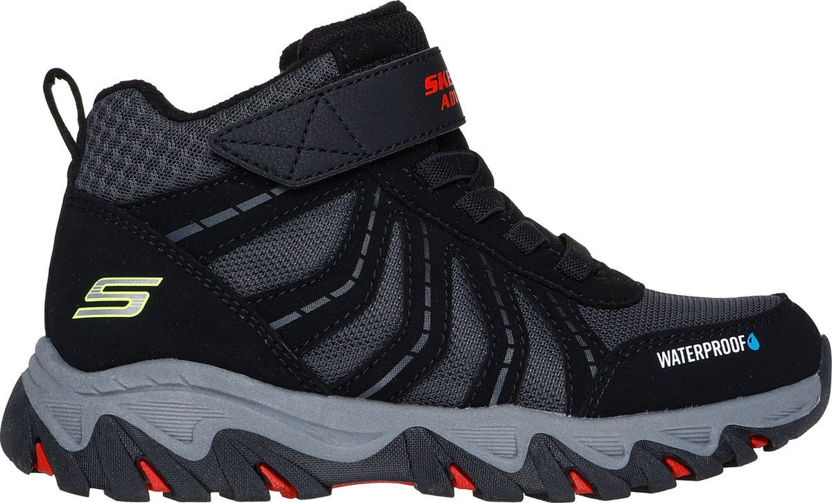 Skechers robuste ranger - bottes de randonnée pour garçons storm trail - noir rouge jaune