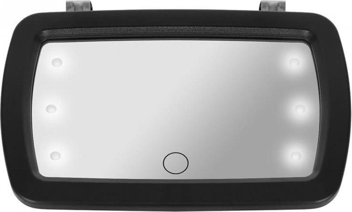 Miroir de voiture bébé sans marque sans marque pour banquette arrière - incassable - Miroir bébé LED pour la voiture rotation à 360 degrés - idéal pour les vacances