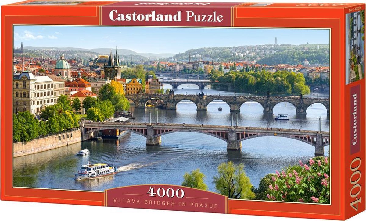 Castorland Ponts de la Vltava à Prague – puzzle – 4 000 pièces – finition satinée – ajustement parfait – qualité européenne