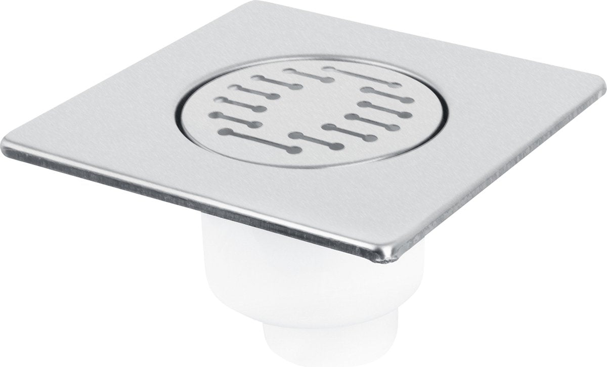 Differnz basic - caniveau de douche sortie inférieure - mat - 15 x 15 cm