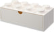 Tiroir de bureau Lego brique 8, blanc -