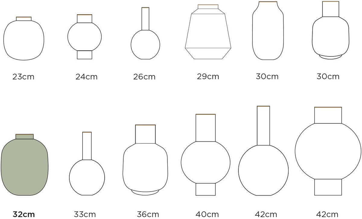 Pip studio - vase - jaune ocre - fer - 32cm