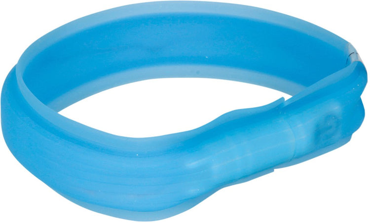 Lampe flash collier Trixie - rechargeable USB - bleu - 30 mm x 50 cm
