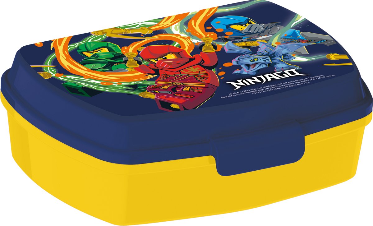 Stor Boîte à lunch Lego Ninjago – boîte à lunch compacte pour enfants à partir de 4 ans – hermétique – sans BPA – bleu foncé