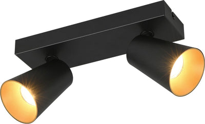 Trio Sharp - spot - noir mat - excl. 2x gu10 4,9 w - montage mural