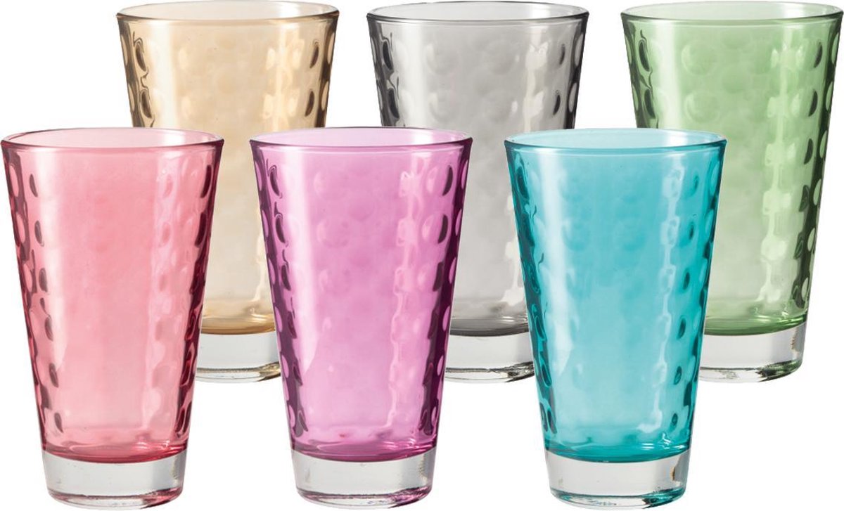 Verre optique Leonardo assorti 300ml - set 6