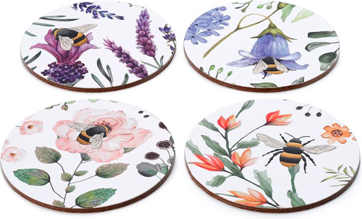 Nectar Meadows à Set 4 Coasters