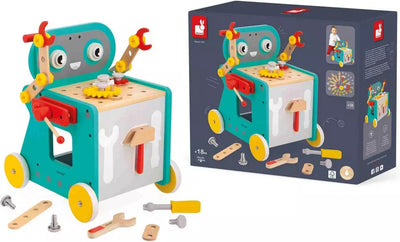 Janod - brico'kids - voiture d'activité chariot robot