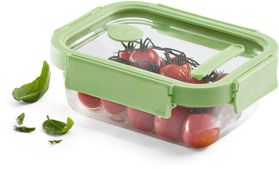 Lékué boîte de conservation alimentaire verre 640 ml - rectangle - vert