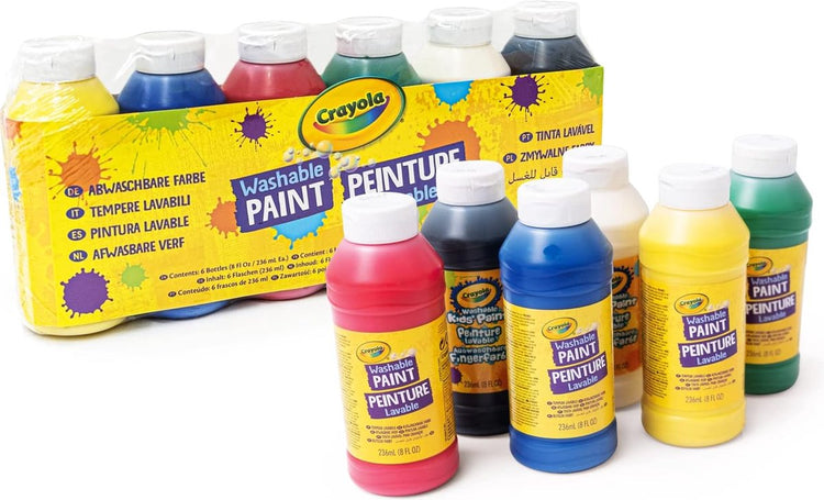 Crayola Paint-doigt lavable, 6 couleurs