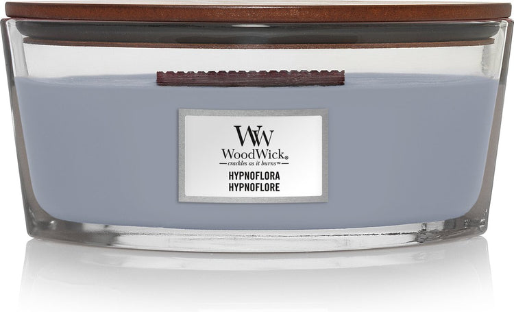 Bougie parfumée Woodwick Heartwick Flame Ellipse - Hypnoflora - 50 heures de combustion