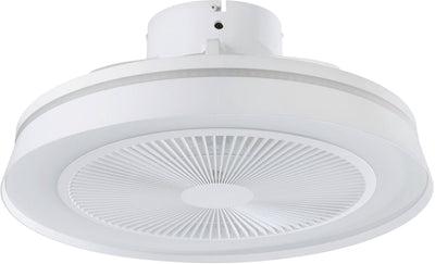 Ventilateur de plafond avec lampe Eglo Vallonia - ø 48 cm - 3 vitesses - lumière blanche réglable - RGB - dimmable - économie d'énergie DC - blanc