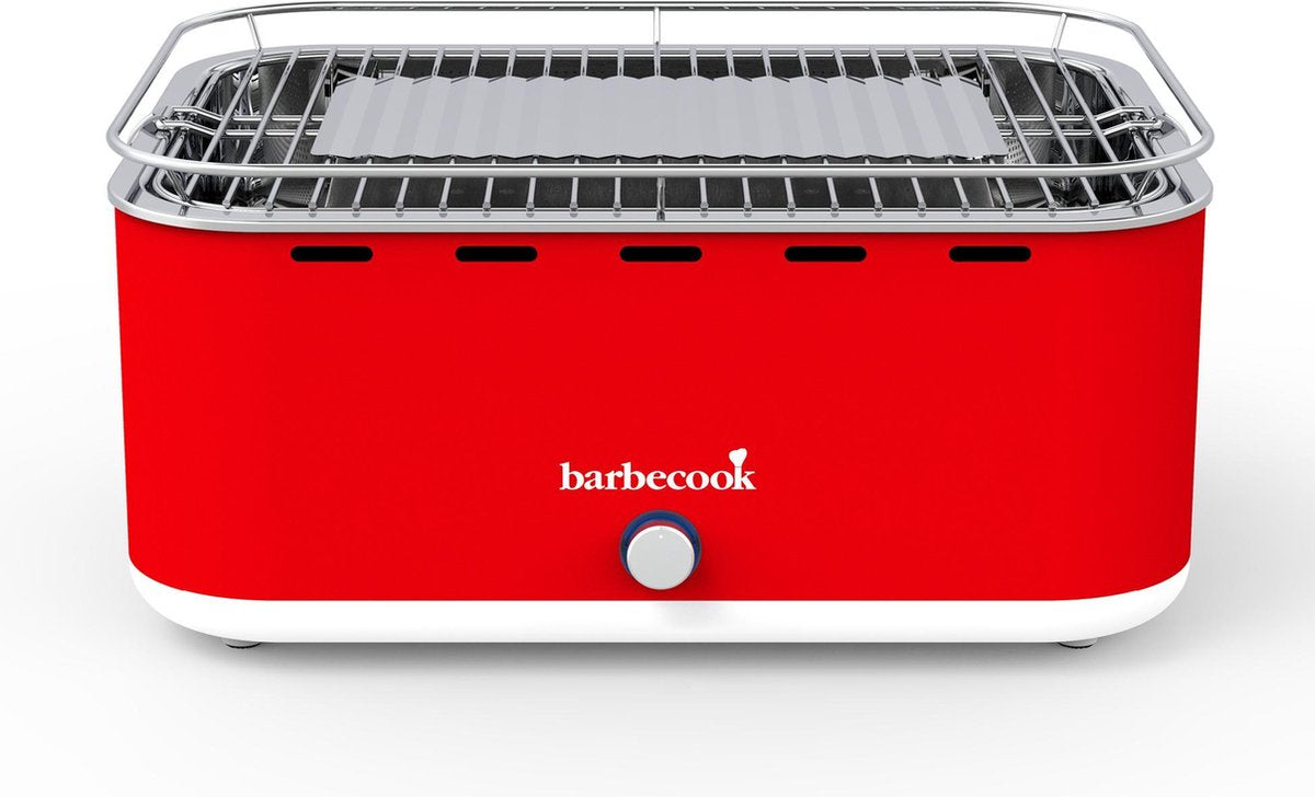 Barbecook Carlo - barbecue de table - barbecue au charbon de bois - incl. sac de transport - piment - 44 x 33 x 21cm