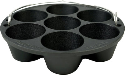 Moule à muffins d'extérieur Valhal - fonte - 22 cm, avec poignée - convient au faitout - vh.muffin