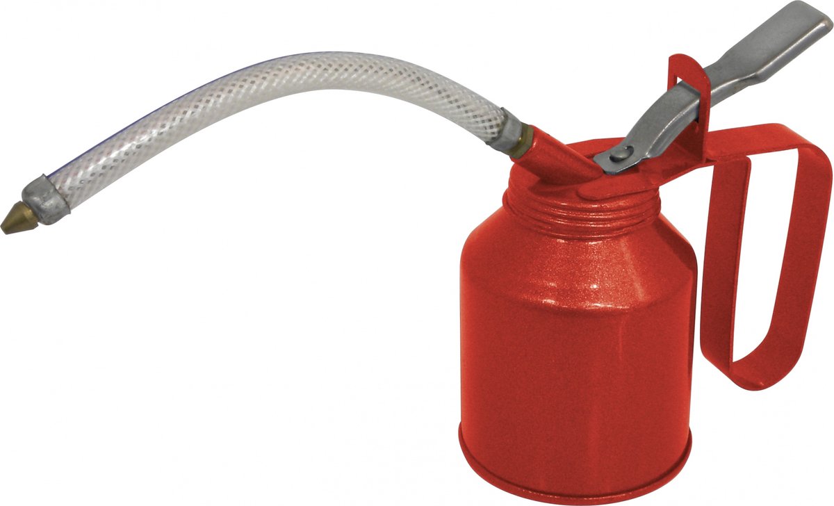 seringue à huile 160 ml acier rouge
