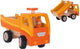 Goki Wooden Tilt Truck orange avec roues rotatives