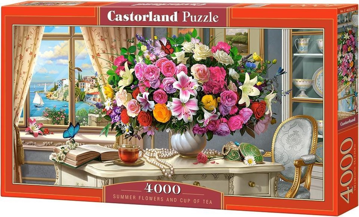 Castorland Fleurs d'été et tasse de thé – puzzle – 4 000 pièces – finition satinée – ajustement parfait – qualité européenne