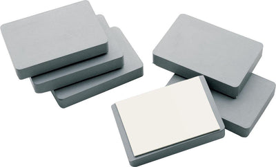 Bloc aimant legamaster couche de caoutchouc 78x53x13mm autocollant