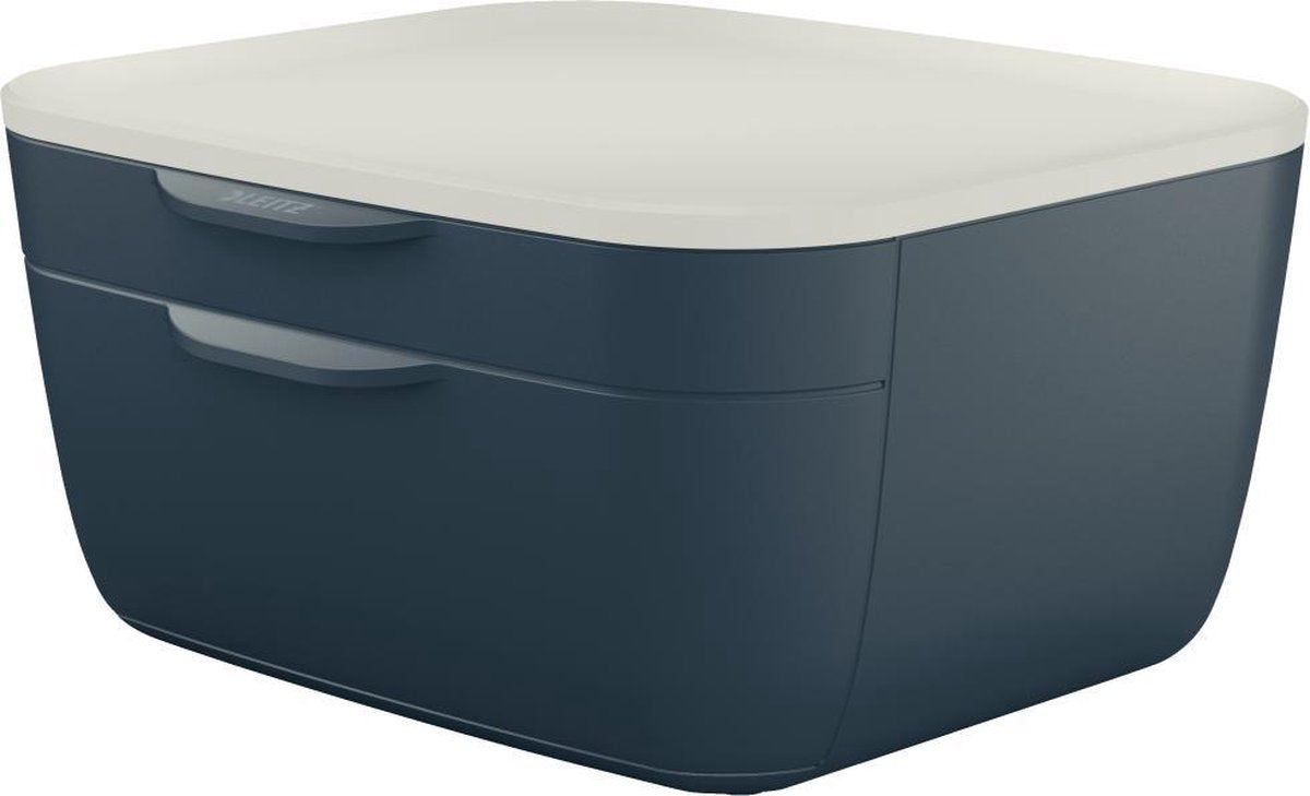 Caisson à tiroirs Leitz Cosy - Commode avec 2 tiroirs - Boîte à tiroirs pour bureau - Idéal pour le bureau à domicile travaillant à domicile - Gris velours