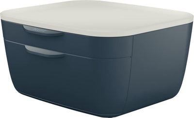 Caisson à tiroirs Leitz Cosy - Commode avec 2 tiroirs - Boîte à tiroirs pour bureau - Idéal pour le bureau à domicile travaillant à domicile - Gris velours