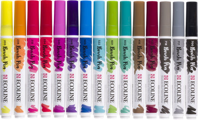 Ensemble de stylos pinceaux Ecoline | 15 couleurs