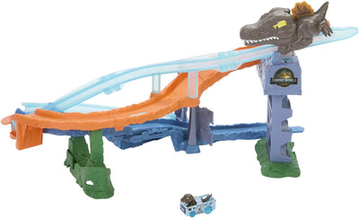 Hot Wheels Raceverse Jurassic World Crash Splash Jeu Cludo Orange