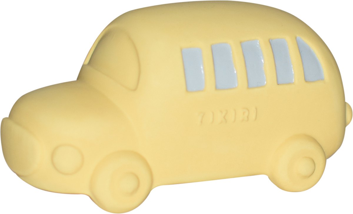 Tikiri vroom vroom friends - bus - caoutchouc naturel - avec cloche - 0 ans