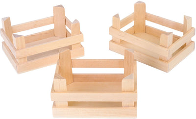 Petits caisses en bois Petites 10x8x5,5 cm, ensemble de 3