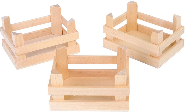 Petits caisses en bois Petites 10x8x5,5 cm, ensemble de 3