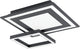 Plafonnier intelligent Eglo connect.z savatarila-z - 45 cm - noir et blanc - lumière blanche rgb réglable - dimmable - zigbee