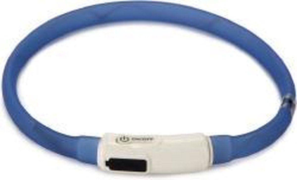 Beeztees équipement de sécurité dogini - collier pour chien - USB - bleu - 35x1 cm