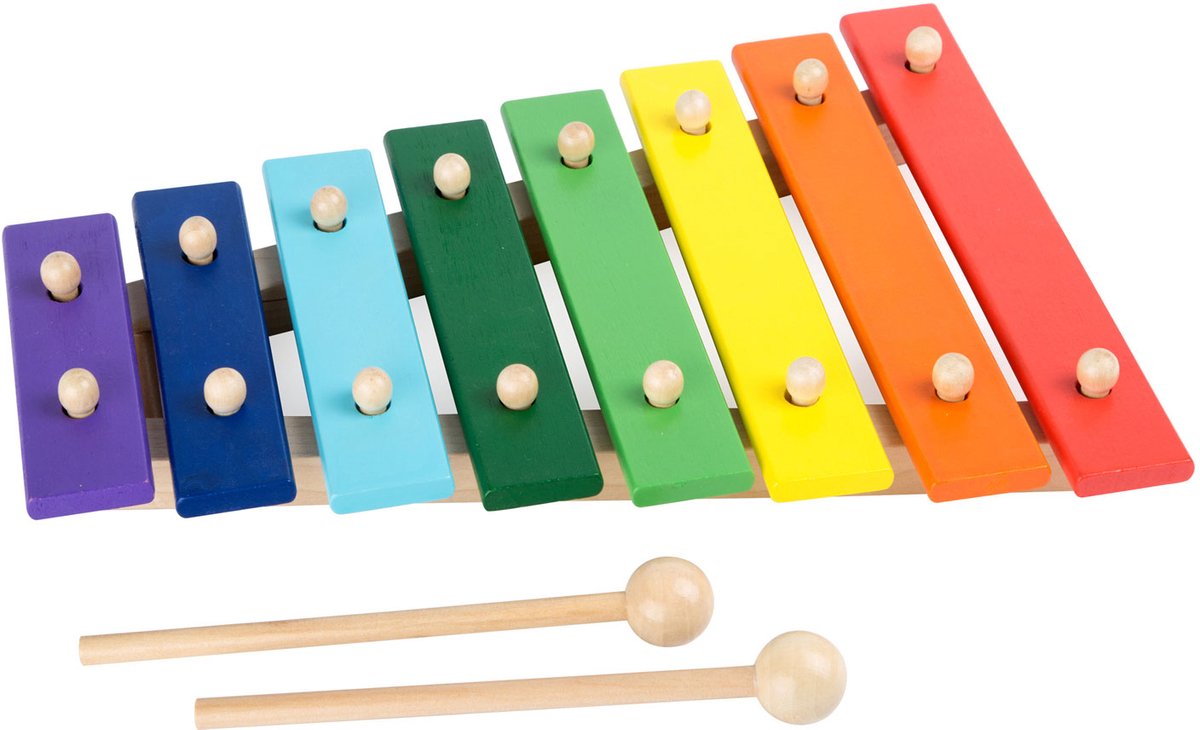 Petit pied xylophone en bois coloré